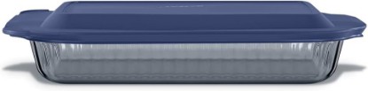 Picture of Pyrex Colors Tinted (9x13) Glass Baking Dish with BPA-Free Lid, Oblong Bakeware Glass Pan For Casserole & Lasagna, Dishwasher, Freezer, Microwave and Pre-Heated Oven Safe, Smoke