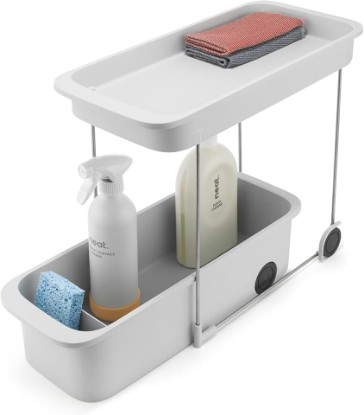 Picture of Joseph Joseph CupboardStore 2-Tier Easy-Access Wheeled Storage Caddy – Under-Sink Kitchen Organizer, Made from Recycled Plastic