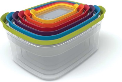 Picture of Joseph Joseph Nest Lock Plastic BPA Free Food Storage Container Set with Lockable Airtight Leakproof Lids, 12-Piece, Multi-Color