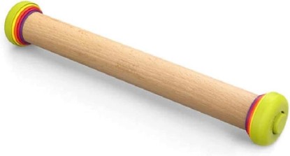 Picture of Joseph Joseph PrecisionPin - Rolling Pin with adjustable pastry thickness, Baking and dough rollers, Beech Wood, Multicolor