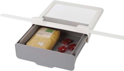 Picture of Joseph Joseph CupboardStore Under Shelf Drawer Kitchen Cabinet Storage Organizer, Space Saving, Gray/White