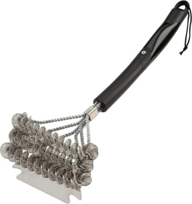 Picture of Cuisinart Triple Coil Brush, 17” Stainless Steel Grill Brush with Wide Scraper for All Grates, Bristle Free Grilling Accessory for Worry Free Cleaning, Perfect for BBQs, Cookout & Tailgate Cleaning