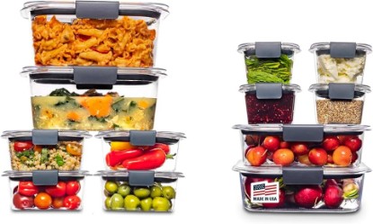 Picture of Rubbermaid Brilliance BPA-Free Airtight Food Storage Containers, 24-Piece Set, Easy for Meal Prep, Lunch & Leftovers
