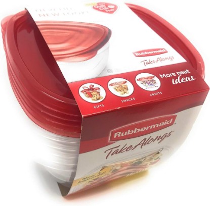 Picture of Rubbermaid TakeAlongs Food Storage Container, Square, Deep, Set of 5, 5.2cup 42oz