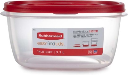 Picture of Rubbermaid Easy Find Lids Food Storage Container, 14 Cup, Red 2 Pack