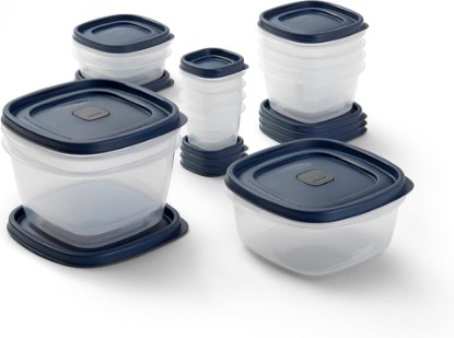 Picture of Rubbermaid Easy Find Lids® Food Storage Containers with Vented Lids, 26 Piece Set, Blue