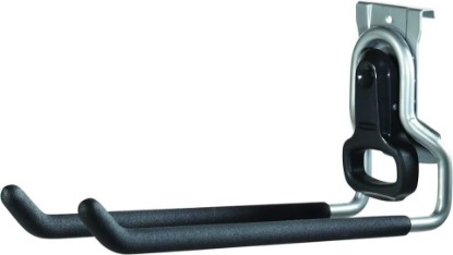 Picture of Rubbermaid FastTrack Rail Garage Organization Multi-Purpose Hook 50 lbs Capacity Satin Nickel Wall Mounted Storage System Direct Mount into FastTrack Garage Rail for Home/Garage Organization