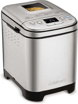 Picture of Cuisinart Bread Maker Machine, Stainless Steel Automatic Bread Machine with 12 Menu Options, 3 Loaf Sizes up to 2 Lb., 3 Crust Colors, Removable Nonstick Baking Pan & Kneading Paddle, CBK-110NAS