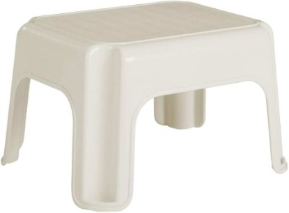 Picture of Rubbermaid Roughneck Step-Stool Bisque Lightweight Holds up to 300 pounds Ideal for Kitchen-Bath Skid-Resistant