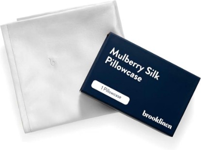Picture of Brooklinen Mulberry Silk Pillowcase – 100% Pure Silk Pillow Case, Soft & Durable, Anti-Friction Comfort, Hight Quality Smooth Texture – Machine Washable & Breathable - Standard Size (Ivory)