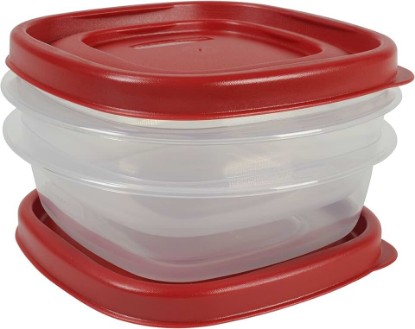 Picture of Rubbermaid Easy Find Lids Food Storage Containers, 1.25 Cup, Racer Red, 4-Piece Set
