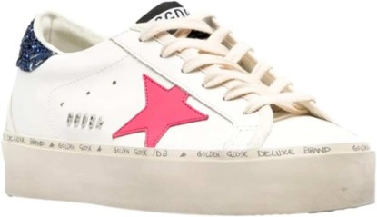 Picture of Golden Goose Women's Hi Star Sneaker, White/Fucsia/Blue/Ice, Size 8
