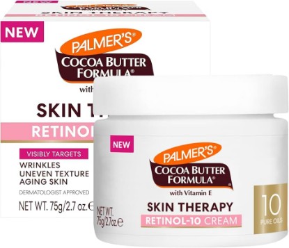 Picture of Palmer's Cocoa Butter Formula Face Cream, Skin Therapy Retinol-10 Moisturizer, 2.7 Oz, Vitamin E & Hyaluronic Acid, Helps Reduce Fine Lines & Uneven Skin Tone, 48Hr Moisture, Dermatologist Approved