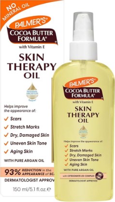 Picture of Palmer's Cocoa Butter Formula Skin Therapy Moisturizing Body Oil with Vitamin E & Pure Argan Oil, Deep Body Moisturizer for Dry, Damaged Skin, 5.1 Ounces