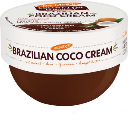 Picture of Palmer's Coconut Oil Formula Brazilian Coco Cream with Vitamin E, 8.8 Fl Oz, Whipped Bum, Bust & Body Cream, Helps with Skin Tightening & Firming