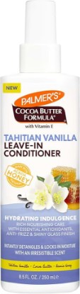 Picture of Palmer's Cocoa Butter Formula, Tahitian Vanilla Leave In Conditioner Spray, (8.5 Fl Oz), Hydrating Hair Detangler with Acacia Honey & Vitamin E, Heat Protectant, Frizz Control & Long-Lasting Moisture