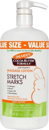 Picture of Palmer's Cocoa Butter Formula Massage Lotion For Stretch Marks, Pregnancy Skin Care, Belly Cream with Collagen, Elastin, Argan OIl and Shea Butter, 33.8 Ounces