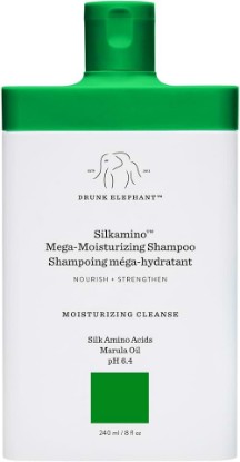 Picture of Drunk Elephant Silkamino Mega-Moisturizing Shampoo - 240 ml/8 fl oz - Silk Amino Acids - Clean Clinical - Sulfate-Free - Cruelty-Free - Dermatologist-Tested - Free of Essential Oils, Silicones, SLS