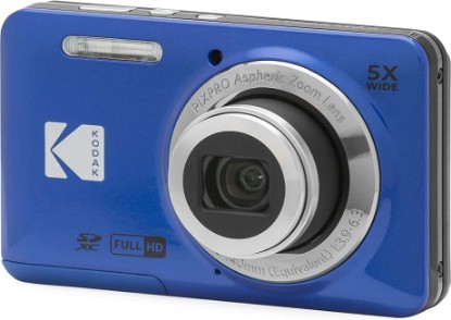 Picture of Kodak PIXPRO FZ55 Digital Camera, Compact Point & Shoot with 16MP Sensor, 5X Optical Zoom, 28mm Wide Angle, 1080p Video, Blue