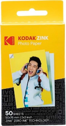 Picture of KODAK 2x3 Premium Sticky-Backed ZINK Photo Paper (50 Sheets) - Compatible With Kodak Step, Step Slim, Printomatic, Printomatic+, Smile+, Step Touch