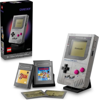 Picture of LEGO Super Mario Game Boy - Retro Building Sets for Adults, Ages 18+ - Gifts for Birthdays - Collectible Model with Game Paks and Display Stand - 72046