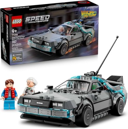 Picture of LEGO Speed Champions Time Machine from Back to The Future Building Toy for Kids - Pretend Play & Display Car Toy W/2 Build Modes for Boys & Girls, Ages 9+ - Gift Ideas for Birthdays & Fans - 77256