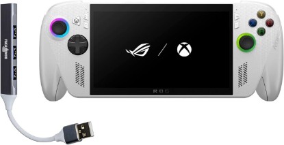 Picture of ASUS ROG Xbox Ally Gaming Handheld 7" 120Hz Touchscreen IPS Display (AMD Ryzen Z2 A, 16GB LPDDR5X, 512GB SSD, AMD RDNA 2 Graphics, Fingerprint, WiFi 6E, Bluetooth 5.4, Win 11 Home) with DKZ Hub Global Recycled Standard