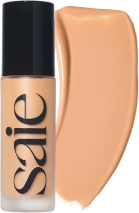 Picture of Saie Glowy Super Skin Tint Liquid Foundation - Weightless + Dewy Foundation with Lightweight Medium Coverage - Hydrating Face Makeup + Skin Care Serum Hybrid with Hyaluronic Acid - Shade 12 (1.01 oz)
