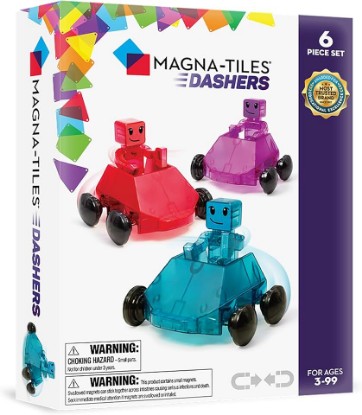 Picture of MAGNA-TILES Dashers 6-Piece Magnetic Construction Set, The Original Magnetic Building Brand, Small