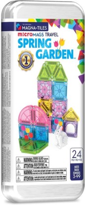 Picture of MAGNA-TILES microMAGS 24-Piece Spring Garden Travel Set, The Original Magnetic Building Brand