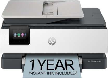 Picture of HP OfficeJet Pro 8139e Wireless All-in-One Color Inkjet Printer, Print, scan, copy, fax, ADF, Duplex printing Best-for-home office, 1 year Instant Ink trial included, AI-enabled (40Q51A) ENERGY STAR
