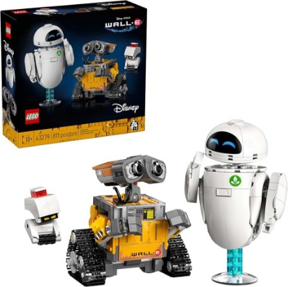 Picture of LEGO Disney & Pixar Wall-E & EVE Building Set for Adults, Ages 18+ - Home Office, Book Shelf, or Room Decor for Disney Fans - Gift Ideas for Men & Women - 43279