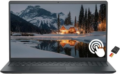 Picture of Dell Inspiron 15.6" FHD Touchscreen Business & Student Laptop Computer, 12GB RAM 512GB Storage (256GB SSD+256GB External), 8-Cores AMD Ryzen 7 Processor, Windows 11, Numeric Keypad, Black, No Mouse
