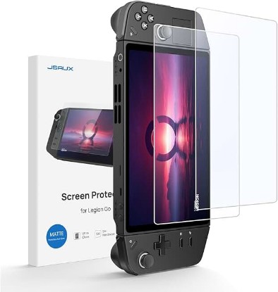 Picture of JSAUX 2-Pack Screen Protector for Legion Go, Anti Glare Screen Protector 9H Hardness Edge-to-Edge Scratch Resistant Matte Tempered Glass Compatible with Lenovo Legion Go Global Recycled Standard ClimeCo Certified