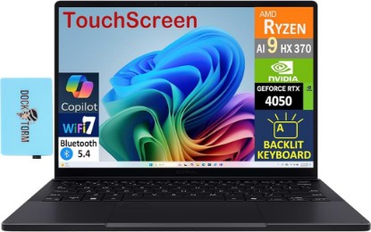 Picture of ASUS 2025 ProArt PX13 (Replace P16) 2-in-1 AI Laptop 13.3" Touch OLED 3K 500 nits Display (Ryzen AI 9 HX 370, 32GB LPDDR5X, 1TB SSD, Backlit KYB, WiFi 7, BT 5.4, Win11P) w/DKZ USB Port Expander Global Recycled Standard