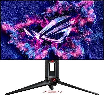 Picture of ASUS ROG Swift OLED 27” 1440P Gaming Monitor (PG27AQDP) - WOLED, QHD, 480Hz, 0.03ms, G-SYNC Compatible, Custom Heatsink, AI Assistant, DisplayHDR400 True Black, 99% DCI-P3, True 10-bit, DisplayWidget