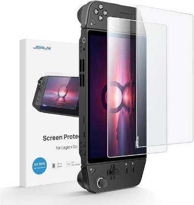 Picture of JSAUX 2-Pack Screen Protector for Legion Go, Ultra HD Glass Protector 9H Hardness Edge-to-Edge Scratch Resistant Tempered Glass Compatible with Lenovo Legion Go Global Recycled Standard ClimeCo Certified