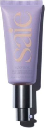 Picture of Saie Sunvisor Broad Spectrum Sunscreen Moisturizer SPF 35 - Hydrating Daily Face Sunscreen with 100% Sheer Mineral Zinc Oxide, Hyaluronic Acid + Vitamin C for Radiant, Dewy Skin (1.35 fl oz)