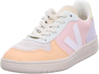 Picture of Veja Women V-10 Sneakers Petal - White - Multicolor 7 US