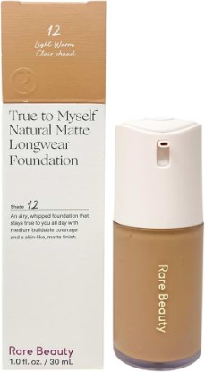 Picture of Rare Beauty True to Myself Natural Matte Longwear Foundation ​- 12 Light Warm (1 fl oz / 30 mL)
