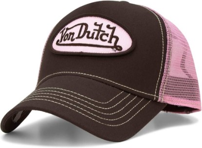 Picture of Von Dutch Unisex Trucker Hat - Curved Bill Mesh Back Retro Classic Colorblock Snapback Baseball Cap for Men and Women