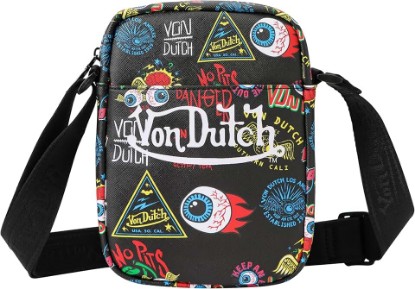 Picture of Von Dutch Men's Crossbody Bag, Signature Graphic, Everyday Bag