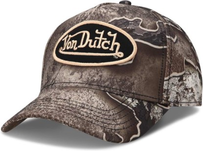 Picture of Von Dutch Mens & Womens Trucker Hat - Adjustable Snapback Curved Brim Realtree Camo Hunting Baseball Cap for Men and Women