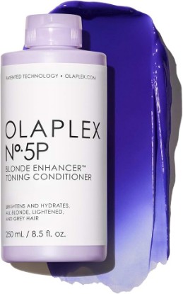 Picture of Olaplex Nº.5P Blonde Enhancer Purple Toning Conditioner: Neutralizes Brassiness & Strengthen | Repairs Damages & Hydrates Hair | For Coily, Curly, Straight, and Wavy