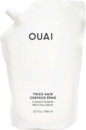 Picture of OUAI Thick Hair Conditioner Refill - Moisturizing Conditioner for Dry, Frizzy Hair - Keratin, Marshmallow Root, Shea Butter and Avocado Oil - Paraben, Phthalate & Sulfate Free (32 Oz)