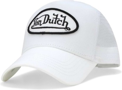 Picture of Von Dutch Unisex Trucker Hat - Retro Classic Solid Color Mesh Back Snapback Baseball Cap for Men & Women.