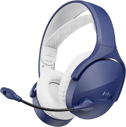 Picture of HyperX Cloud Jet – Dual Wireless Gaming Headset, 2.4GHz dongle, Bluetooth 5.3, PC, PS5, Mobile, USB-A – Light Blue (Renewed)