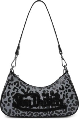 Picture of Von Dutch Small Shoulder Bag for Women, Vegan Leather Y2K Purse with Chain Strap & Zip Closure