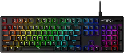 Picture of HyperX Alloy Origins - Mechanical Gaming Keyboard, Software-Controlled Light & Macro Customization, Compact Form Factor, RGB LED Backlit - Linear HyperX Red Switch (Black)