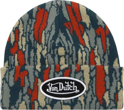 Picture of Von Dutch Womens Beanie Hat - Soft Cuffed Knitted Skull Cap Graphic Winter Beanie for Women with Embroidered Logo